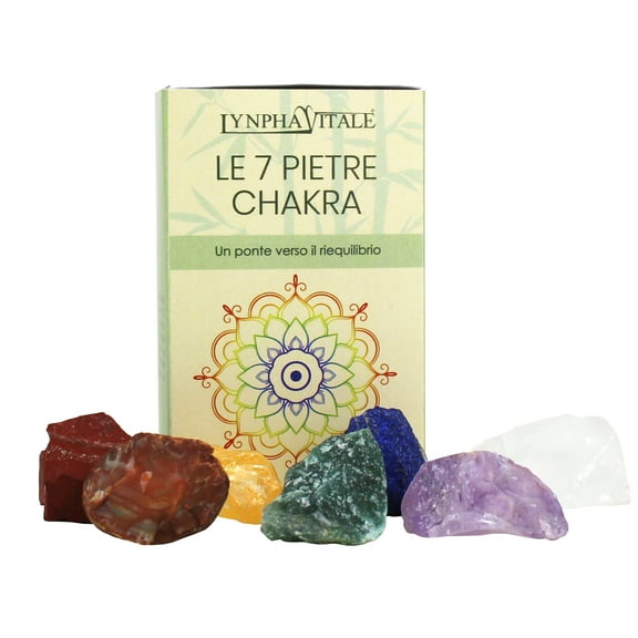 Lynpha Vitale - 7 Rough Chakra Stones - Healing Stones for Crystal Therapy and Meditation