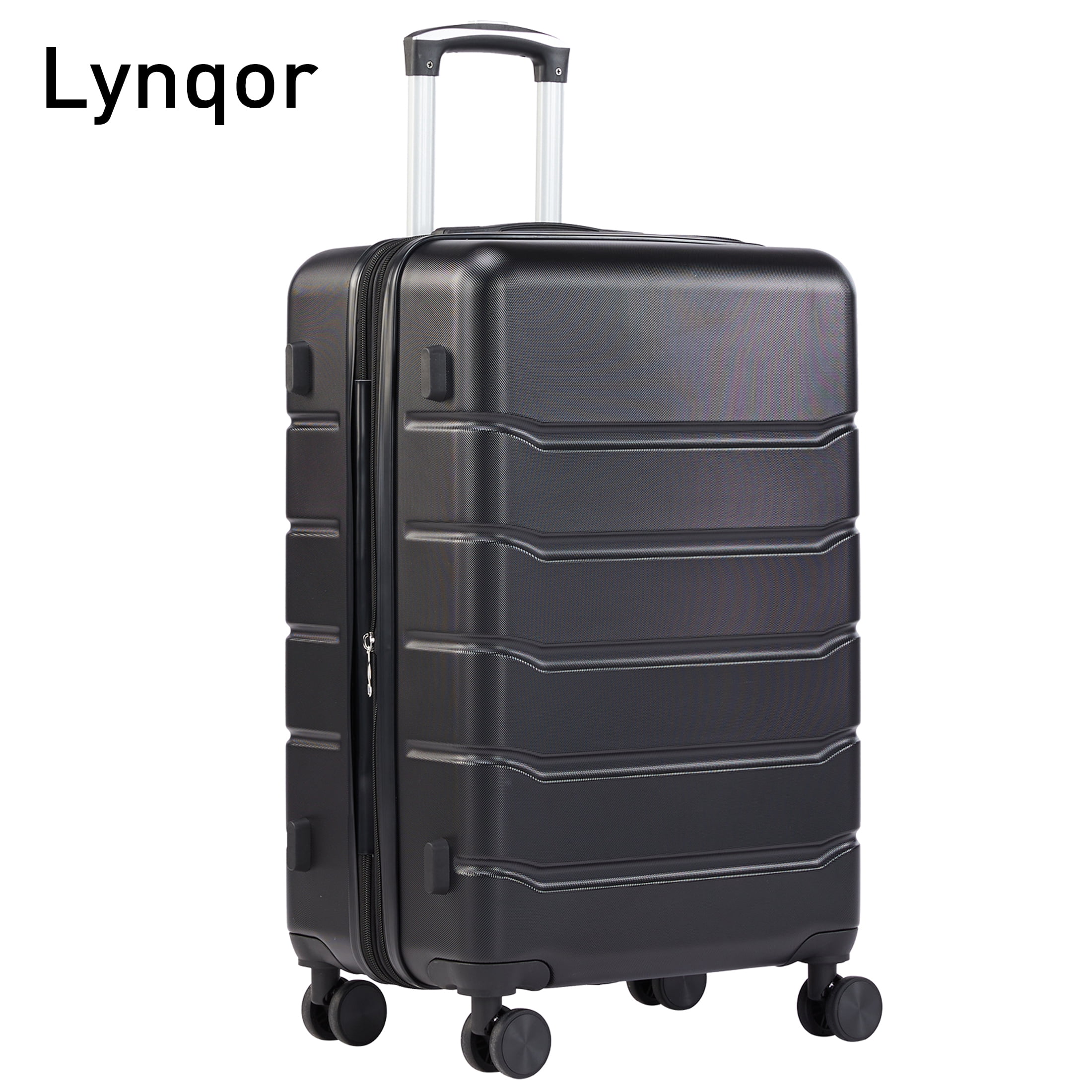 Lynqor 28 inch Durable Hard Shell Luggage – Lightweight, Expandable & TSA Approved, Black