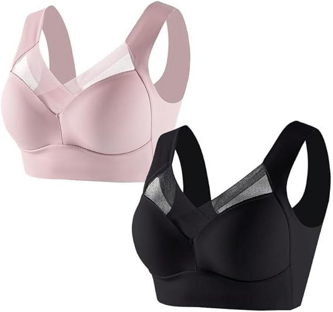 Zenchic Wireless Bras For Senior Ladies - Seamless Plus Size Push Up Anti-Sagging Comfort Bras