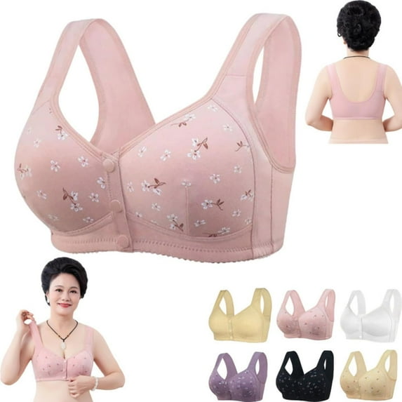Lynsiebloom Daisy Bra, Daisy Bras for Older Women, Comfy Front Closure No Underwire Lingerie Seniors, Daily Bra