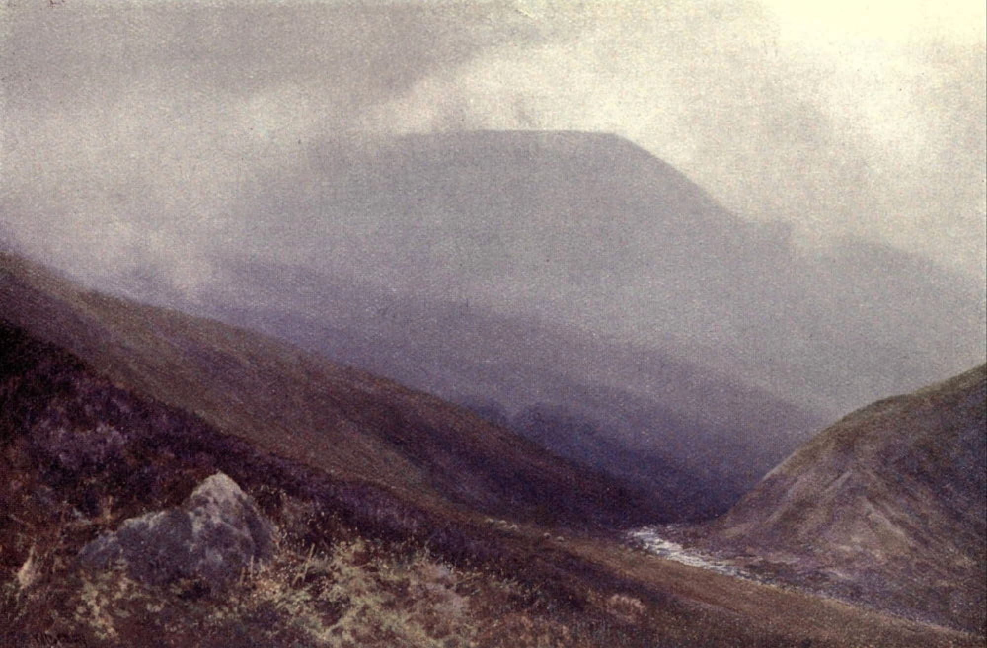 Lynton & Lynmouth 1919 Doone Valley Canvas Art - Frederick J Widgery (24 x 36)