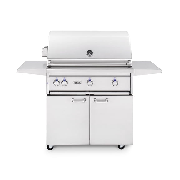 Lynx All Trident Infrared Gas Grill On Cart with Rotisserie, 36", Propane