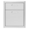 thumbnail image 1 of Lynx Grills Ldw19-4 19-1/4" Wide Built-In Outdoor Double Drawer Storage - Stainless Steel, 1 of 4