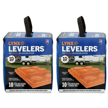 Lynx Levelers RV Levelling Blocks 20 Pack - 00014, Orange, Plastic