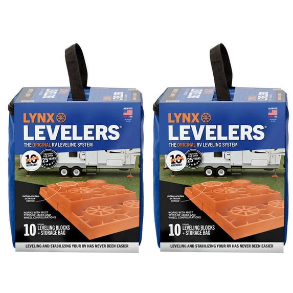 Orange Rv Leveling Blocks Lynx Levelers RV Levelling Blocks 20 Pack - 00014, Orange, Plastic ...