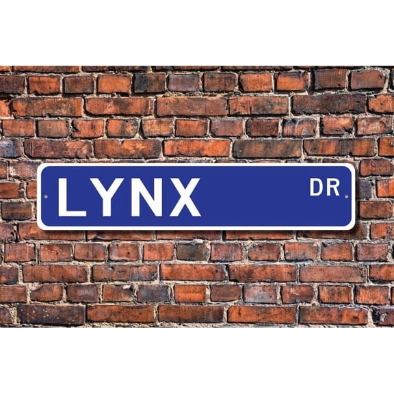 Lynx Lynx Gift Lynx Sign Lynx decor Lynx lover bobcat family medium sized wild cats Metal Aluminum Sign - Size: 16 x 4 Inches