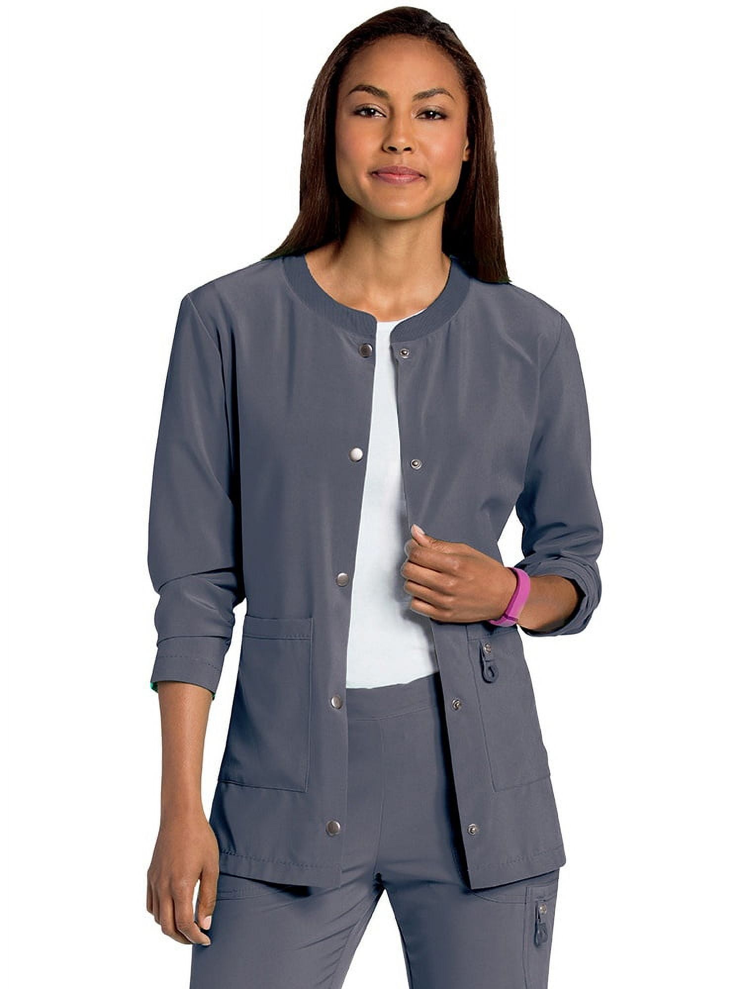 Lynx Women's Snap Front Warm-Up Scrub Jacket Oman Ubuy