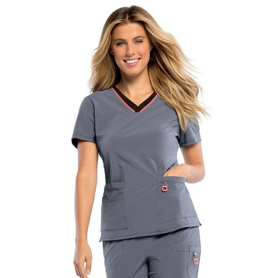 Lynx Women's Unleashed V-Neck Solid Scrub Top