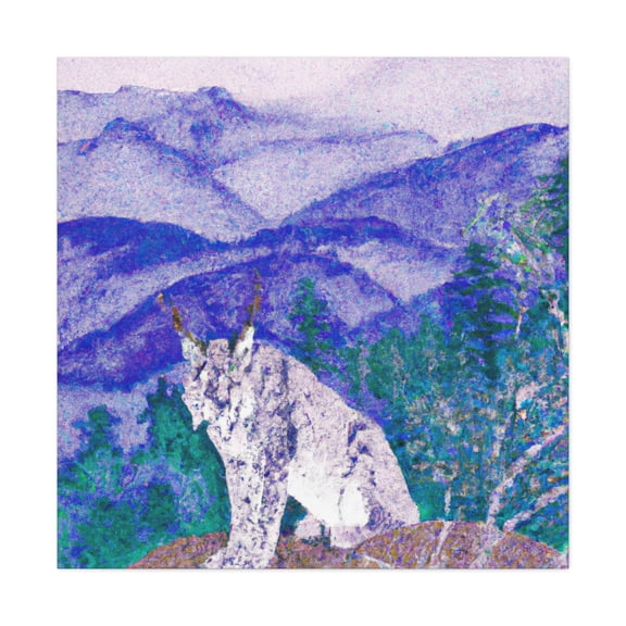 "Lynx in Pointillism" - Canvas