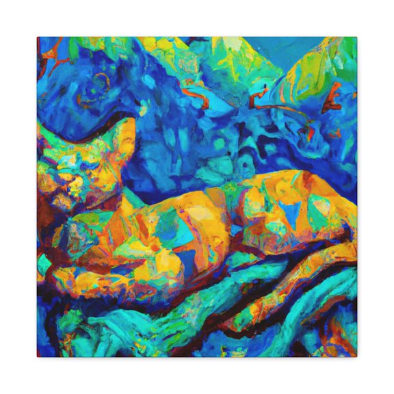 "Lynx in the Moonlight" - Canvas