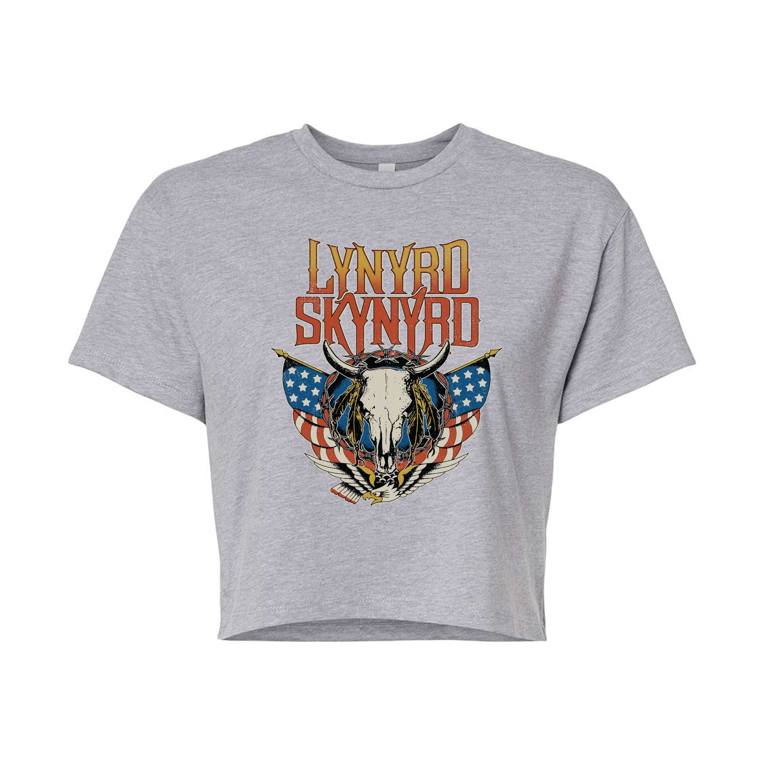 Lynyrd Skynyrd Juniors Cropped Cotton Blend T-Shirt