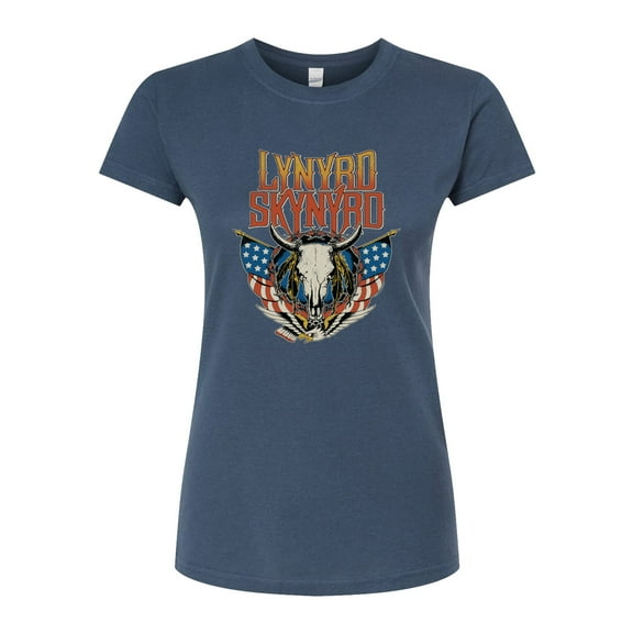 Lynyrd Skynyrd - Americana Steer Skull - Juniors Fitted Graphic T-Shirt
