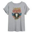 thumbnail image 1 of Lynyrd Skynyrd - Americana Steer Skull - Juniors Ideal Flowy Muscle T-Shirt, 1 of 5