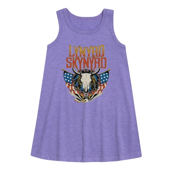 Lynyrd Skynyrd - Americana Steer Skull - Toddler & Youth Girls A-line Dress