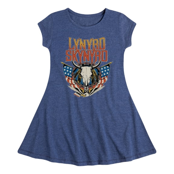 Lynyrd Skynyrd - Americana Steer Skull - Toddler & Youth Girls Fit & Flare Dress