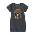 thumbnail image 1 of Lynyrd Skynyrd - Americana Steer Skull - Toddler & Youth Girls Fleece Dress, 1 of 4