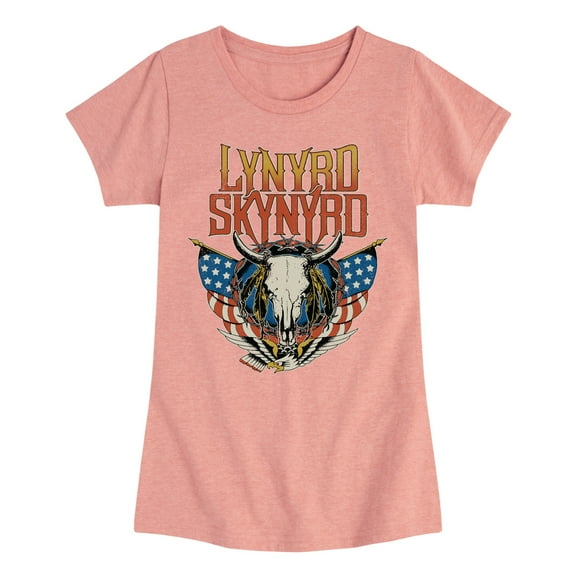 Lynyrd Skynyrd - Americana Steer Skull - Toddler & Youth Girls Short Sleeve Graphic T-Shirt