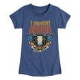 thumbnail image 1 of Lynyrd Skynyrd - Americana Steer Skull - Toddler & Youth Girls Short Sleeve Graphic T-Shirt, 1 of 5