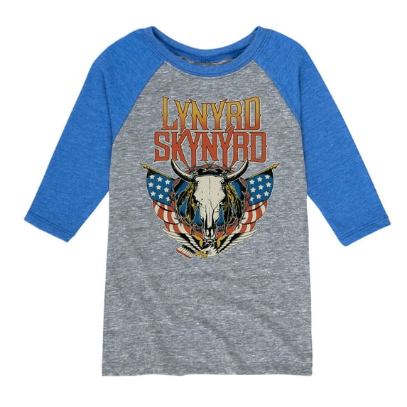 Lynyrd Skynyrd - Americana Steer Skull - Toddler & Youth Raglan Graphic T-Shirt