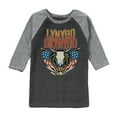 thumbnail image 1 of Lynyrd Skynyrd - Americana Steer Skull - Toddler & Youth Raglan Graphic T-Shirt, 1 of 4