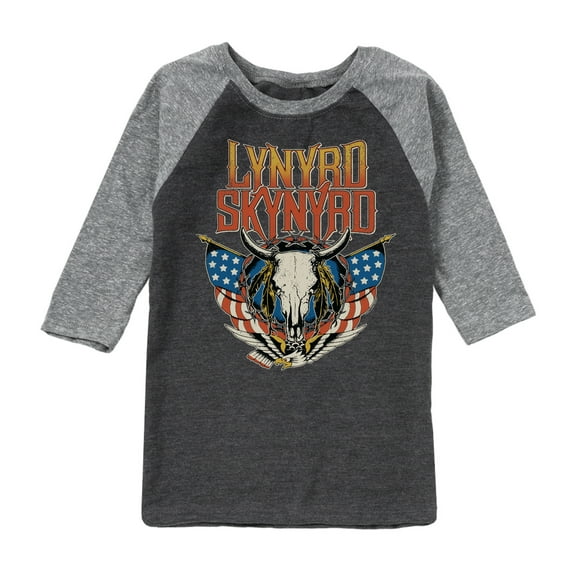 Lynyrd Skynyrd - Americana Steer Skull - Toddler & Youth Raglan Graphic T-Shirt