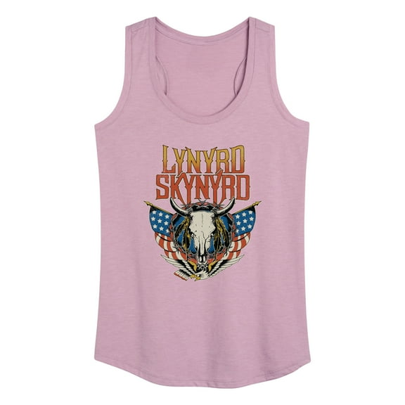Lynyrd Skynyrd - Americana Steer Skull - Women's Racerback Tank Top