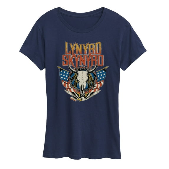 Lynyrd Skynyrd - Americana Steer Skull - Women's Short Sleeve Graphic T-Shirt