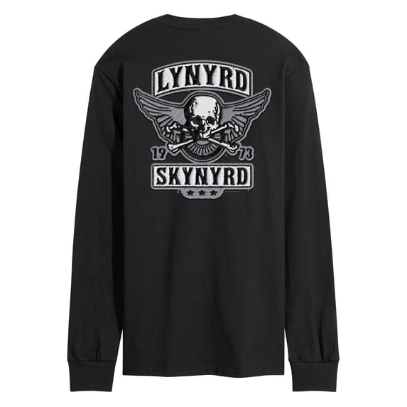 Lynyrd Skynyrd - Biker Faux Patch - Men's Long Sleeve Graphic T-Shirt