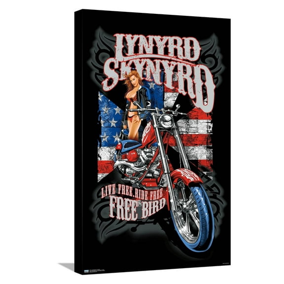 Lynyrd Skynyrd - Free Ride Canvas Wall Poster, 14.725" x 22.375"
