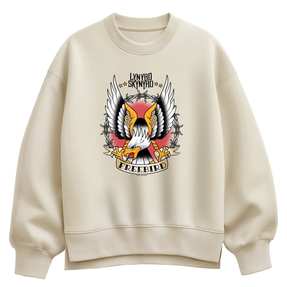 Lynyrd Skynyrd - Freebird Flash - Women's Oversized Fleece Crew Sweatshirt