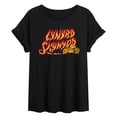 thumbnail image 1 of Lynyrd Skynyrd - Motorcycle Flames - Juniors Oversized Graphic T-Shirt, 1 of 4