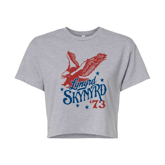 Lynyrd Skynyrd - Soaring Eagle - Juniors Cropped Cotton Blend T-Shirt