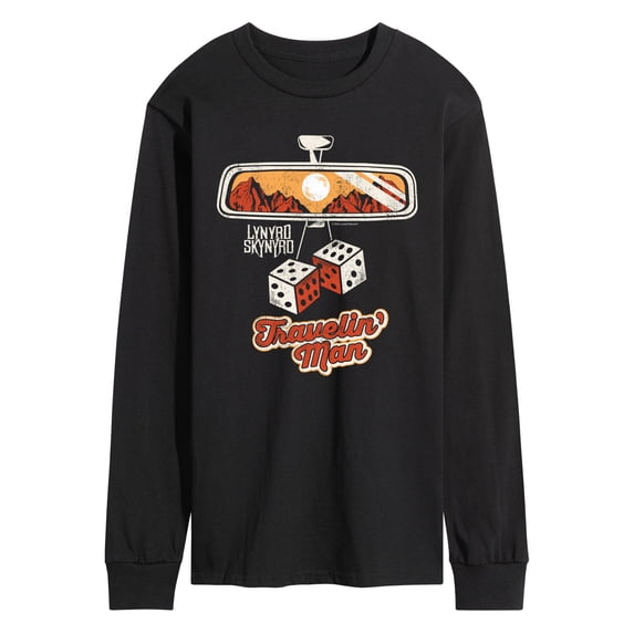 Lynyrd Skynyrd - Travelin' Man Rearview Mirror - Men's Long Sleeve Graphic T-Shirt