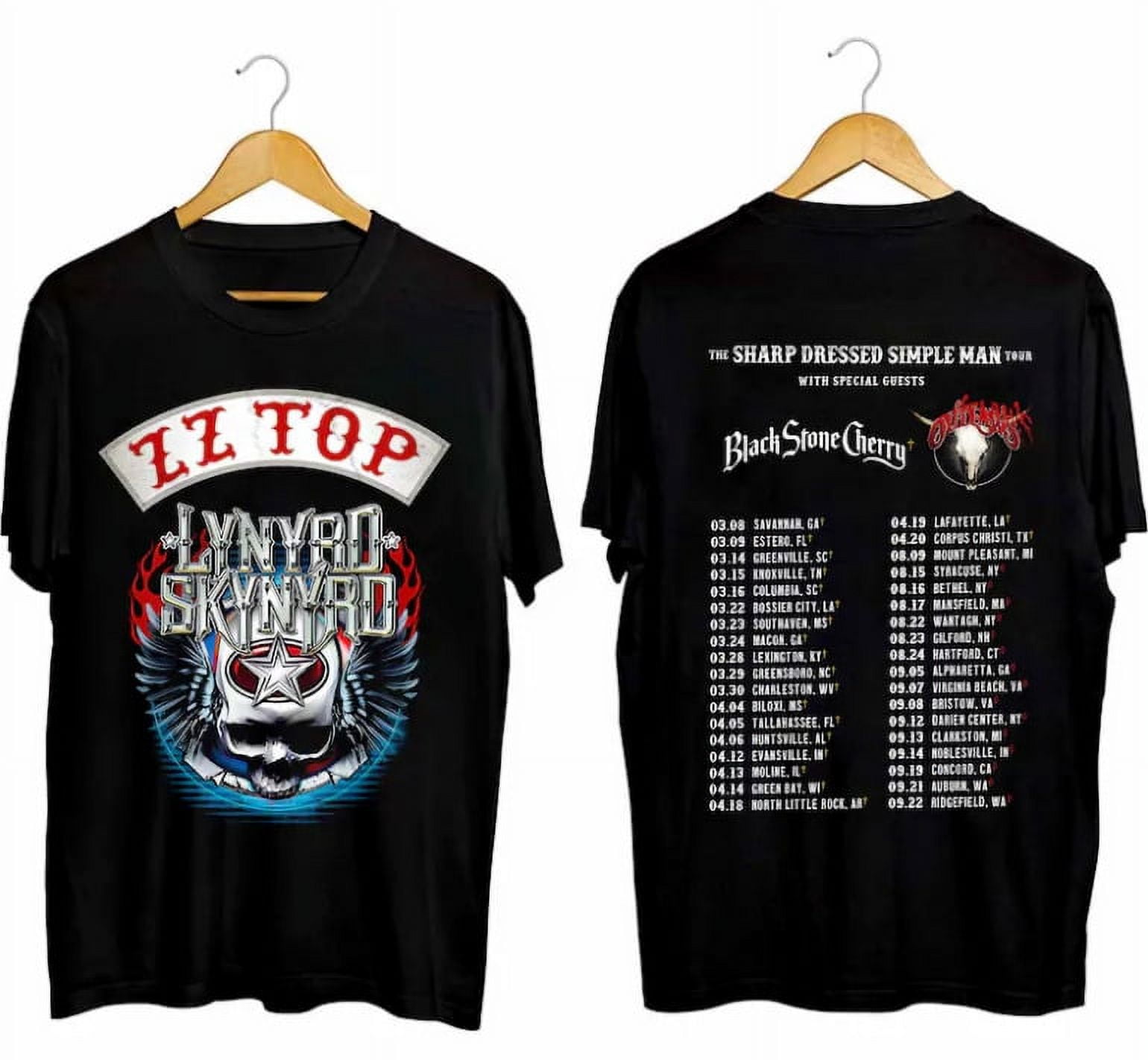 Lynyrd Skynyrd ZZ Top Tour 2025 TShirt, ZZ Top World Tour 2025 Shirt
