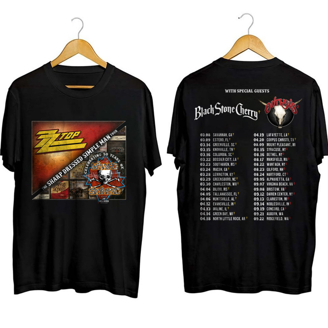 Lynyrd Skynyrd Zz Top Tour 2024 , World Tour 2024 Shirt, Size Xl, Tee