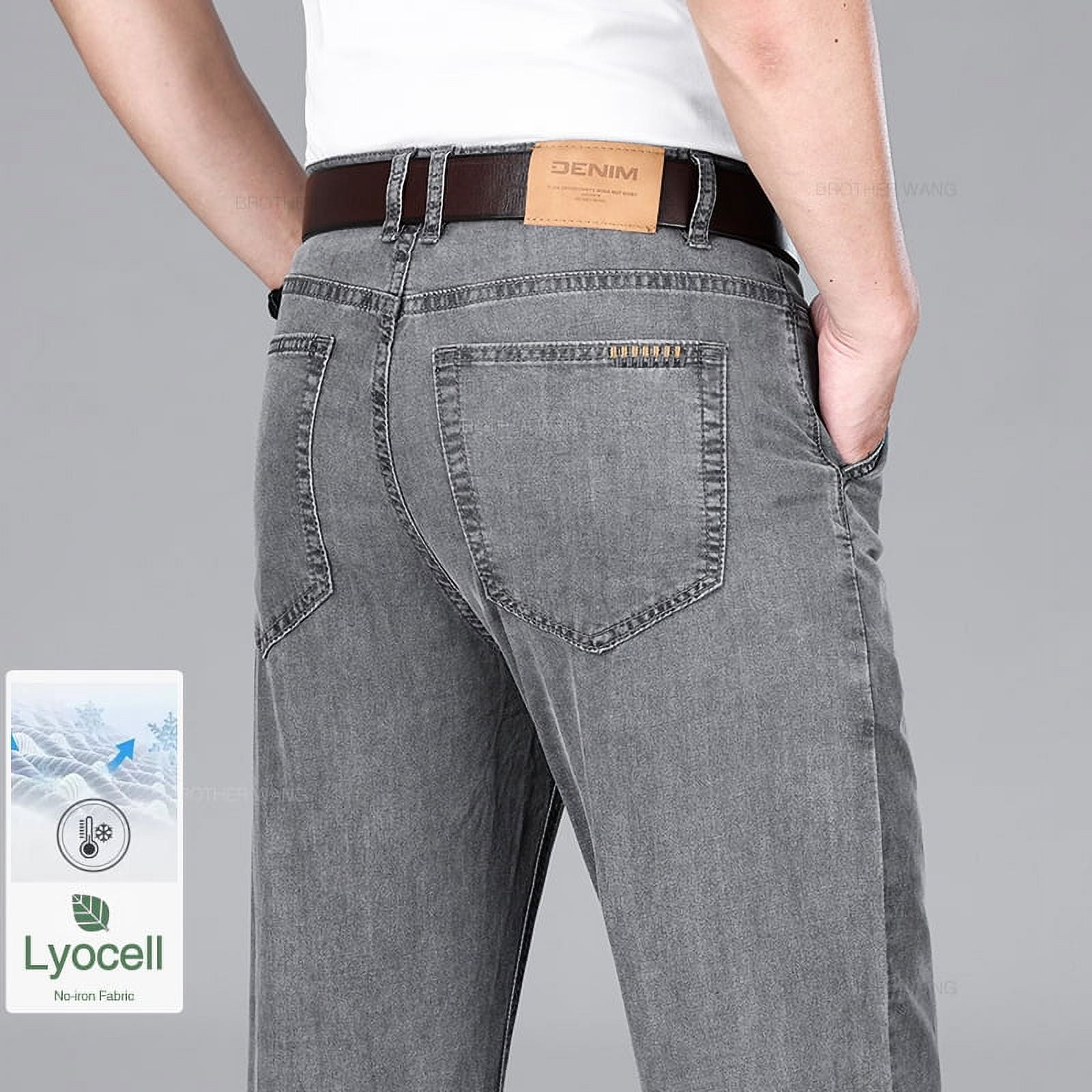 Men’s Light Luxury Loose Fit Stretch Denim Pants
