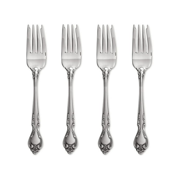 Lyon Queens Fancy 18/8 Stainless Steel Salad Fork (Set of Four)