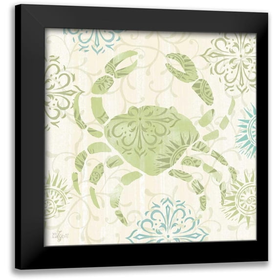 Lyon, Rebecca 12x12 Black Modern Framed Museum Art Print Titled - Coastal Whimsy II