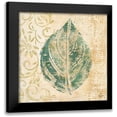 thumbnail image 1 of Lyon, Rebecca 12x12 Black Modern Framed Museum Art Print Titled - Leaf Scroll I, 1 of 5