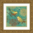 thumbnail image 1 of Lyon, Rebecca 12x12 Gold Ornate Wood Framed with Double Matting Museum Art Print Titled - Elegant Chickadee II, 1 of 4