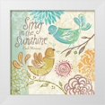 thumbnail image 1 of Lyon, Rebecca 12x12 White Modern Wood Framed Museum Art Print Titled - Bird Chirp I, 1 of 4
