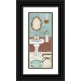 thumbnail image 1 of Lyon, Rebecca 12x24 Black Ornate Wood Framed with Double Matting Museum Art Print Titled - Fancy Bath Panel I, 1 of 4