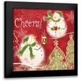 thumbnail image 1 of Lyon, Rebecca 15x15 Black Modern Framed Museum Art Print Titled - Bright Snowmen I, 1 of 5