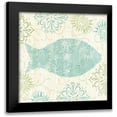 thumbnail image 1 of Lyon, Rebecca 15x15 Black Modern Framed Museum Art Print Titled - Coastal Whimsy I, 1 of 5
