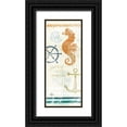 thumbnail image 1 of Lyon, Rebecca 15x32 Black Ornate Wood Framed with Double Matting Museum Art Print Titled - Nautical Brights Panels II, 1 of 4