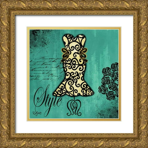 Lyon, Rebecca 20x20 Gold Ornate Wood Framed with Double Matting Museum Art Print Titled - All Dressed Up III