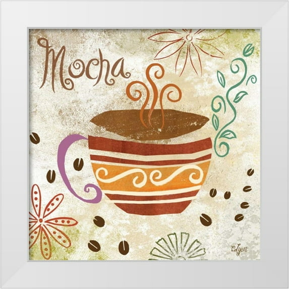 Lyon, Rebecca 26x26 White Modern Wood Framed Museum Art Print Titled - Colorful Coffee I