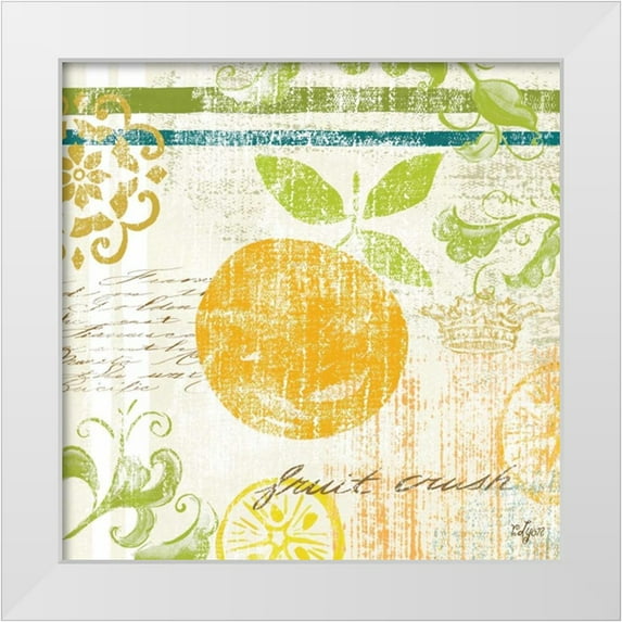 Lyon, Rebecca 26x26 White Modern Wood Framed Museum Art Print Titled - Fruit Crush III