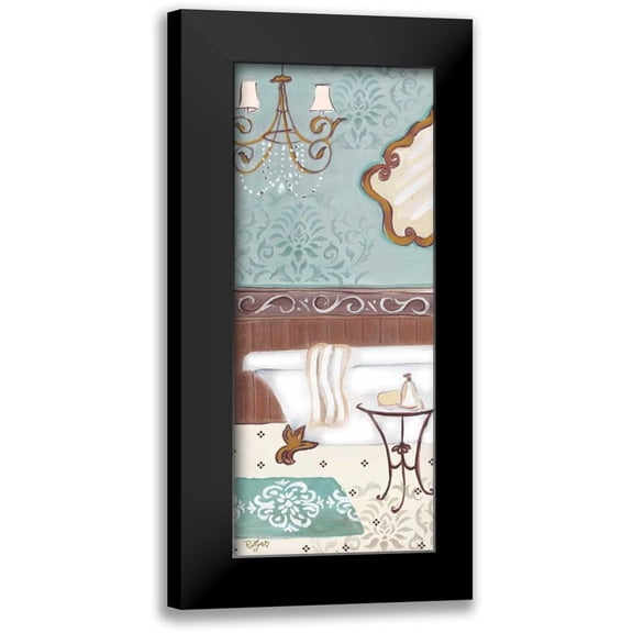 Lyon, Rebecca 8x14 Black Modern Framed Museum Art Print Titled - Fancy Bath Panel II
