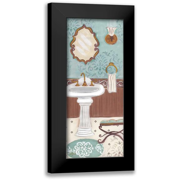 Lyon, Rebecca 8x14 Black Modern Framed Museum Art Print Titled - Fancy Bath Panel I
